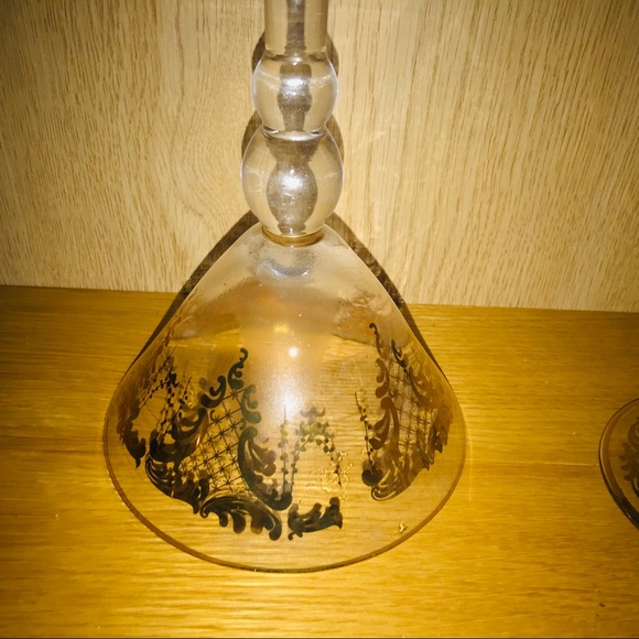 New 2 Glasses or Desert Cups Hand Painted Gold - Picture 14 of 16